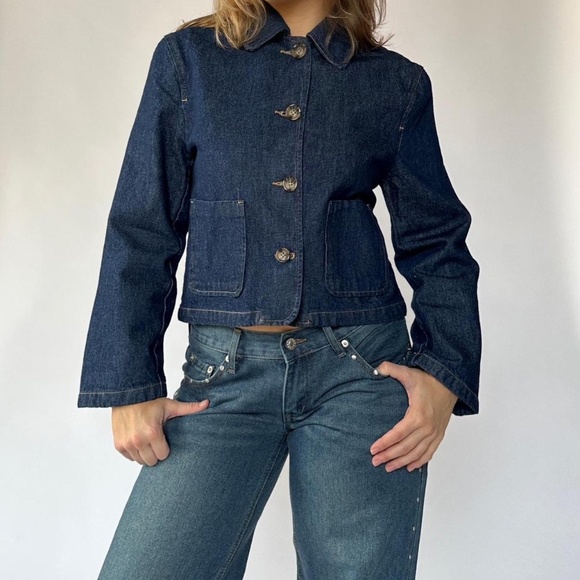 Denim Peacoat H&M Jean Jacket XS - Picture 3 of 5